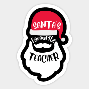 Santa's Favourite Teacher Sticker